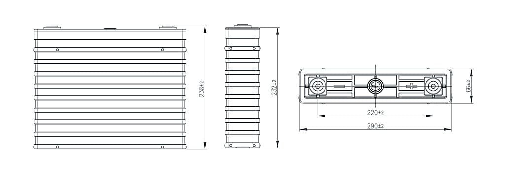 Gbs 3.2v 200ah Lithium Iron Phosphate Prismatic Cell - Nbcellenergy