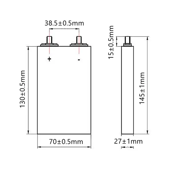 high discharge 20ah lithium lifepo4 prismatic battery cell dimension