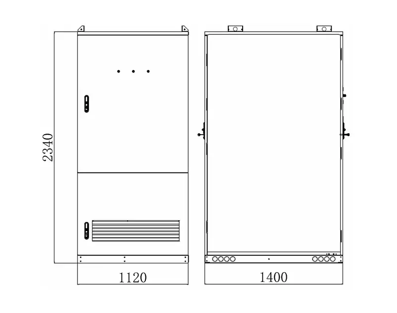 100kw 215kwh Liquid Cooling Commercial and Industrial Battery Energy Storage System dimension
