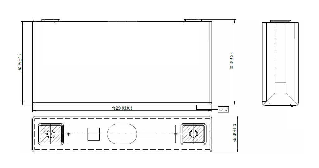 CalB 3.7V 122AH L221N122A Dimensión de celda de batería NMC
