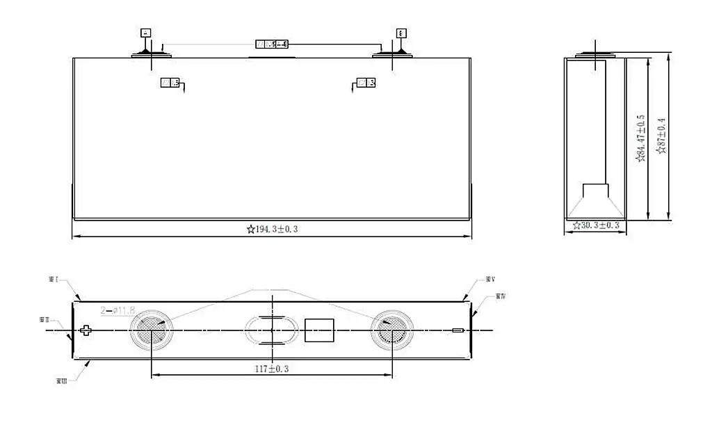 CALB L194F54 3.2v 54Ah Lithium LFP Prismatic Battery Cell DATASHEET